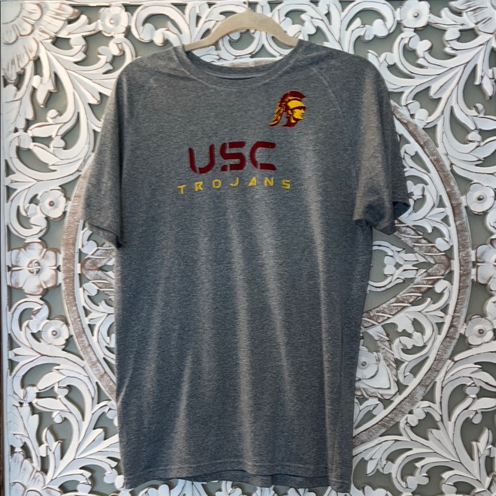 USC Trojans Gray Men’s Short Sleeve T-Shirt sz M EUC